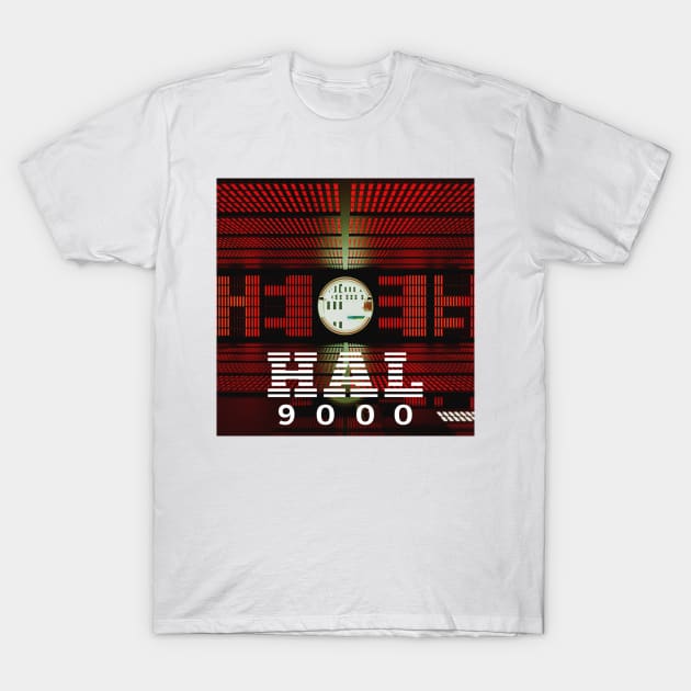 2001 A Space Odyssey Hal Computer Logo T-Shirt by Angel arts